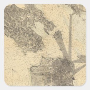 San Francisco Entrance, California Square Sticker