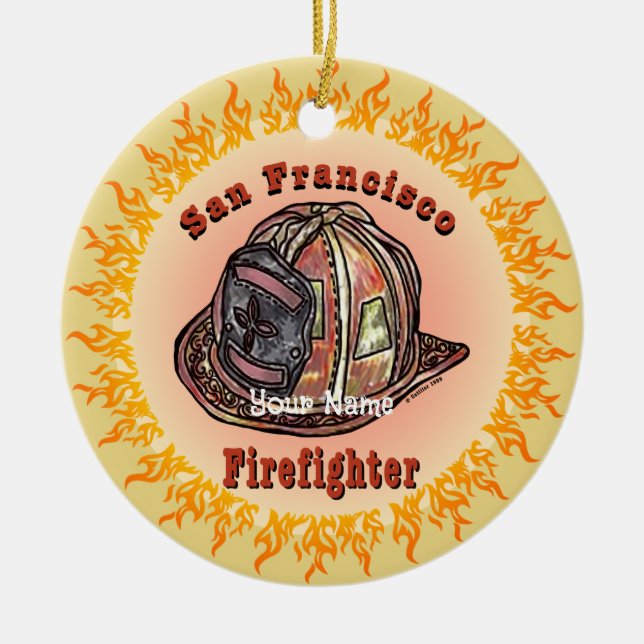 San Francisco Firefighter ornament (Front)