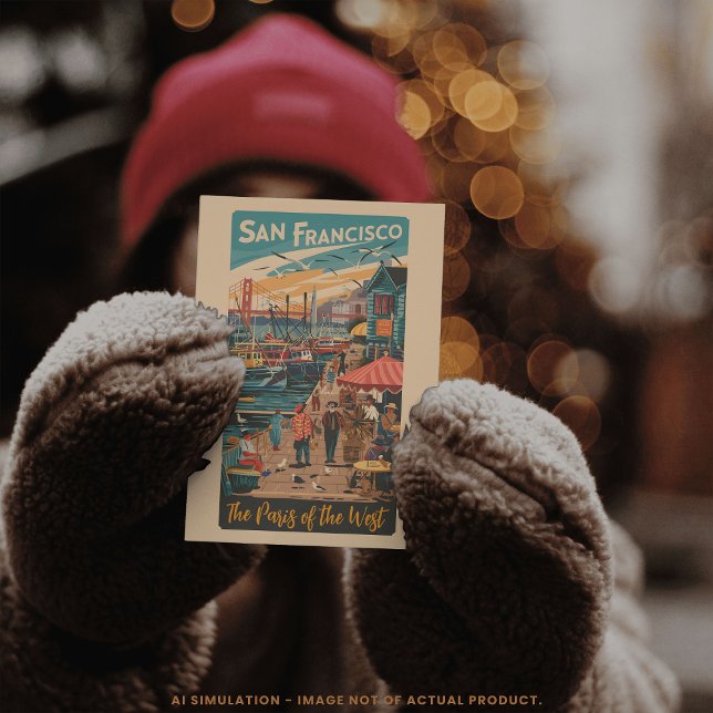 San Francisco Fisherman's Wharf, Paris of the West Postcard (Creator Uploaded)
