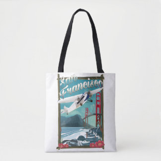 San Francisco Flight travel poster Tote Bag