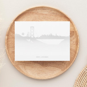San Francisco Fog Modern Personalised Stationery Card