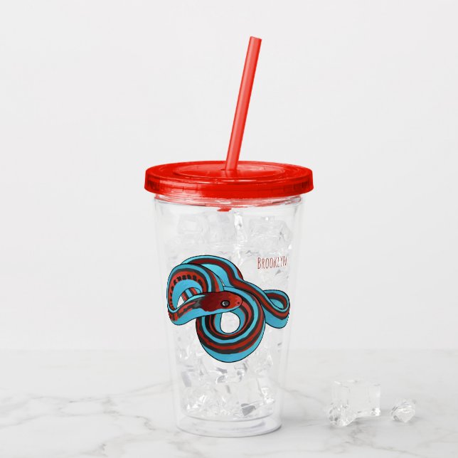 San Francisco garter snake cartoon illustration  Acrylic Tumbler (Back Ice)