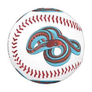 San Francisco garter snake cartoon illustration Baseball