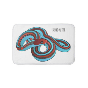 San Francisco garter snake cartoon illustration Bath Mat