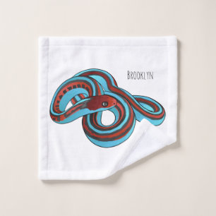San Francisco garter snake cartoon illustration Bath Towel Set