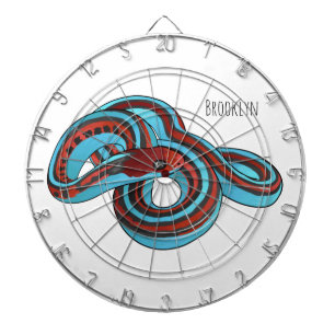San Francisco garter snake cartoon illustration Dartboard