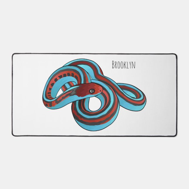 San Francisco garter snake cartoon illustration Desk Mat (Front)