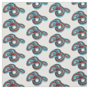 San Francisco garter snake cartoon illustration Fabric