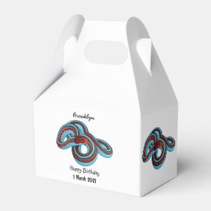 San Francisco garter snake cartoon illustration Favour Box