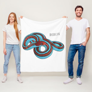 San Francisco garter snake cartoon illustration Fleece Blanket