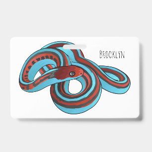 San Francisco garter snake cartoon illustration ID Badge