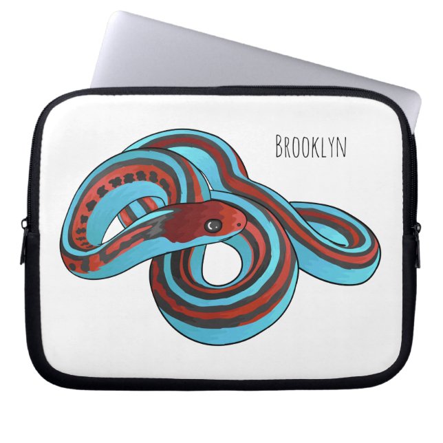 San Francisco garter snake cartoon illustration Laptop Sleeve (Front)