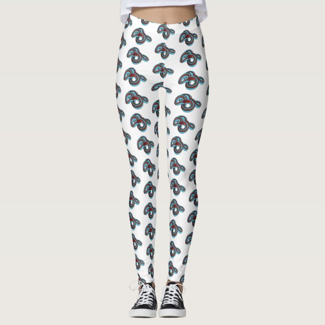 San Francisco garter snake cartoon illustration  Leggings (Front)