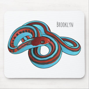 San Francisco garter snake cartoon illustration Mouse Mat