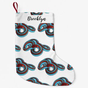 San Francisco garter snake cartoon illustration Small Christmas Stocking