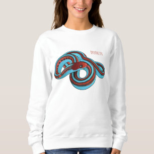 San Francisco garter snake cartoon illustration Sweatshirt