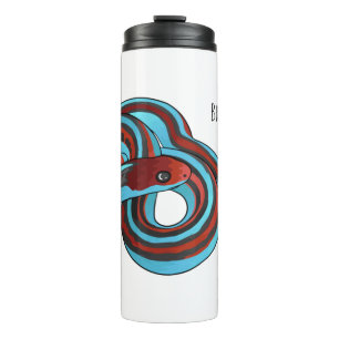 San Francisco garter snake cartoon illustration Thermal Tumbler