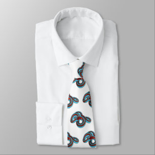San Francisco garter snake cartoon illustration Tie