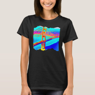 San Francisco Gate Bridge Vaporwave Wanderlust Ret T-Shirt