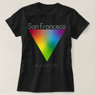San Francisco Gay LGBT Queer Rainbow Triangle Name T-Shirt