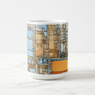 "San Francisco Girl Cartoon Mug" Coffee Mug