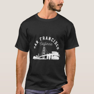 San Francisco Gold Gate Bridge Gift Design T-Shirt