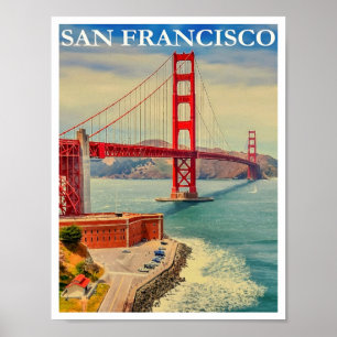 San Francisco, Golden Gate Bridge 2 Travel Poster 