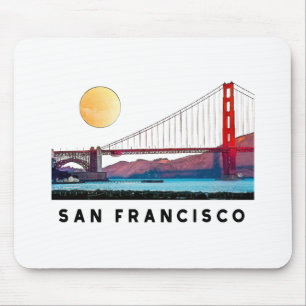 San Francisco Golden Gate Bridge Architecture Art Mouse Mat