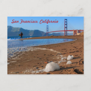 San Francisco Golden Gate Bridge at sunset Postcard