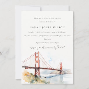 San Francisco Golden Gate Bridge Bridal Shower Invitation