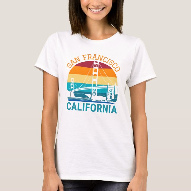 San Francisco Golden Gate Bridge California Gift T-Shirt (Front)