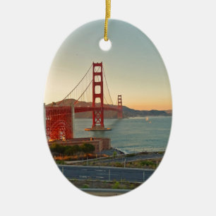 San Francisco Golden Gate Bridge Ceramic Tree Decoration
