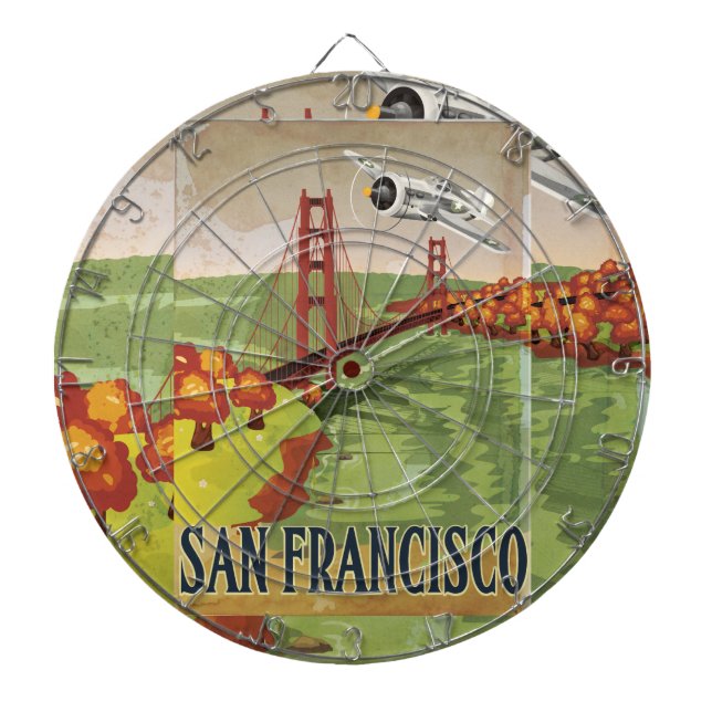 San Francisco Golden Gate Bridge Dartboard (Front)