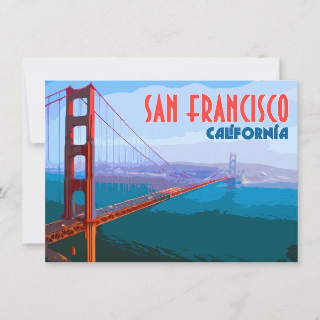 San Francisco Golden Gate Bridge Flat Card (Front)