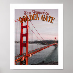 San Francisco Golden Gate Bridge - Iconic travel Poster