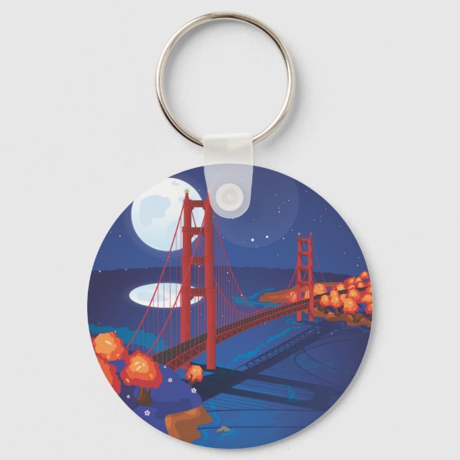 San Francisco Golden Gate Bridge Key Ring (Front)