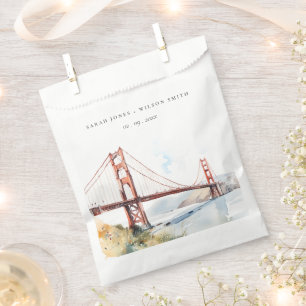 San Francisco Golden Gate Bridge Landscape Wedding Favour Bags