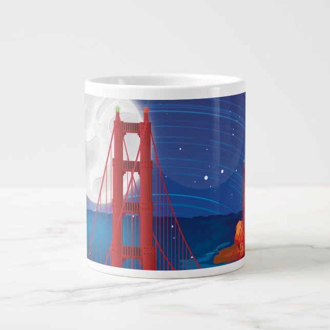San Francisco Golden Gate Bridge Large Coffee Mug (Front)