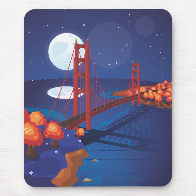 San Francisco Golden Gate Bridge Mouse Mat (Front)