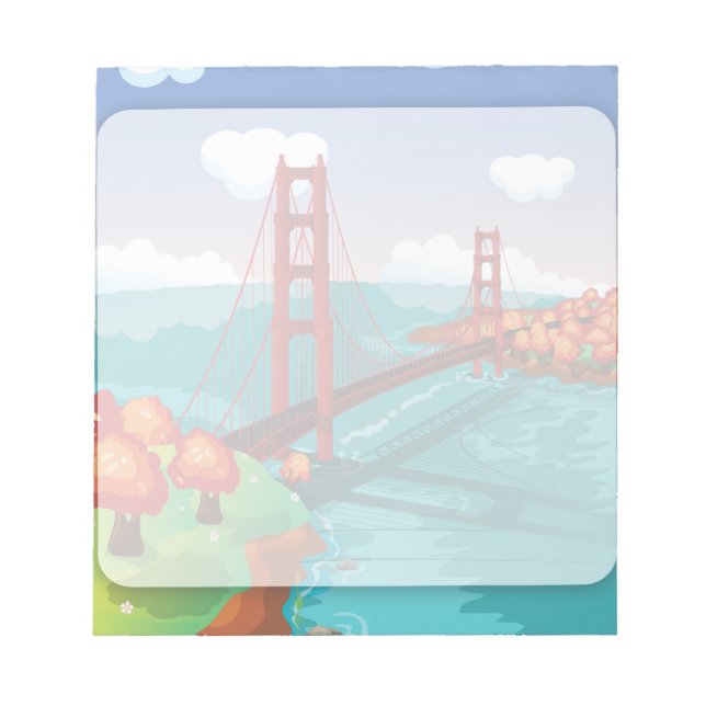 San Francisco Golden Gate Bridge Notepad (Front)