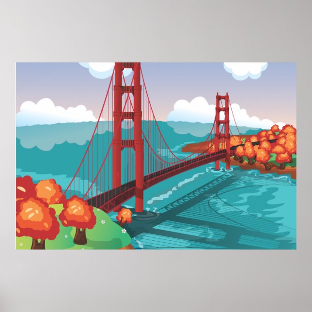 San Francisco Golden Gate Bridge Poster (Front)
