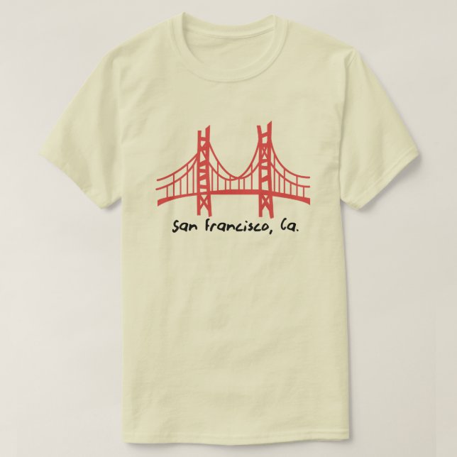 SAN FRANCISCO GOLDEN GATE BRIDGE T=Shirt T-Shirt (Design Front)