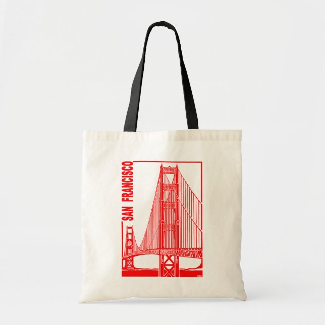 San Francisco-Golden Gate Bridge Tote Bag (Front)