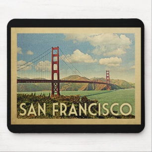 San Francisco Golden Gate Bridge Vintage Travel Mouse Mat