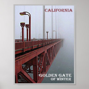 San Francisco - Golden Gate of Winter - USA - Poster
