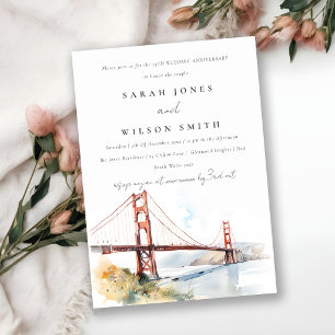 San Francisco Golden Gate Wedding Anniversary Invitation