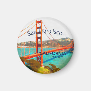 San Francisco GoldenGate   Button Magnet