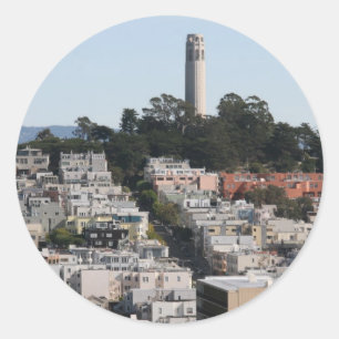 san francisco hill classic round sticker