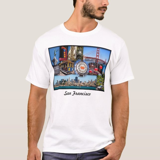 San Francisco Iconic Attractions T-Shirt (Front)