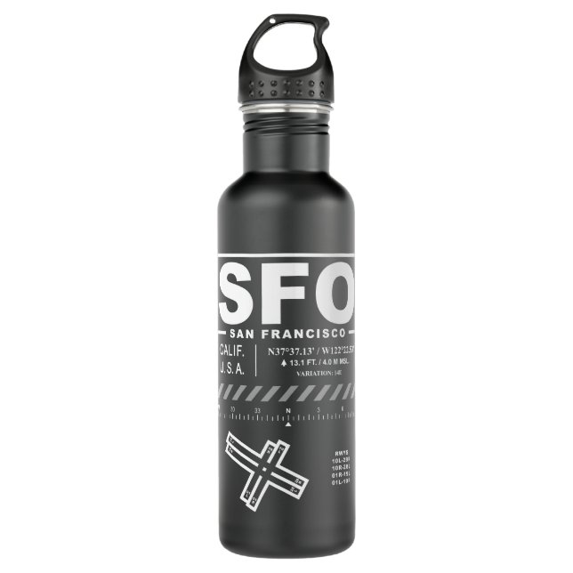 San Francisco International Airport SFO 710 Ml Water Bottle (Front)